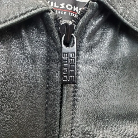Pelle Studio Wilsons Leather Jacket Men Small Black 3M Insulation Zip-Out Lining